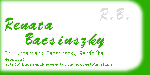 renata bacsinszky business card